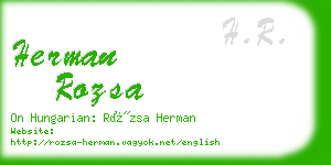 herman rozsa business card